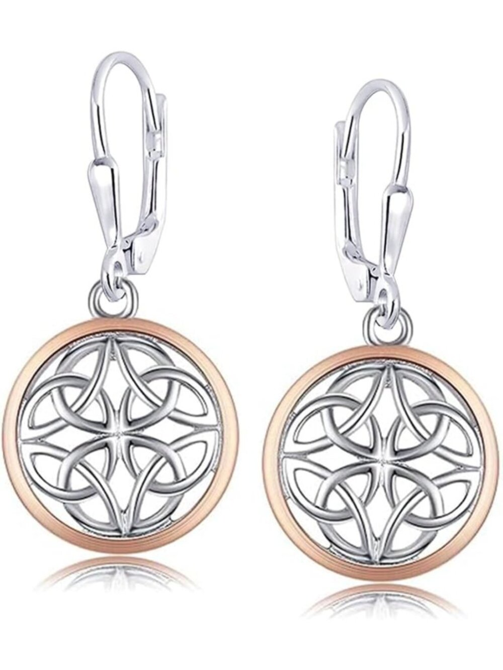 Sterling Silver Celtic Knot Dangle Earrings | Lightweight Vintage Heart Jewelry